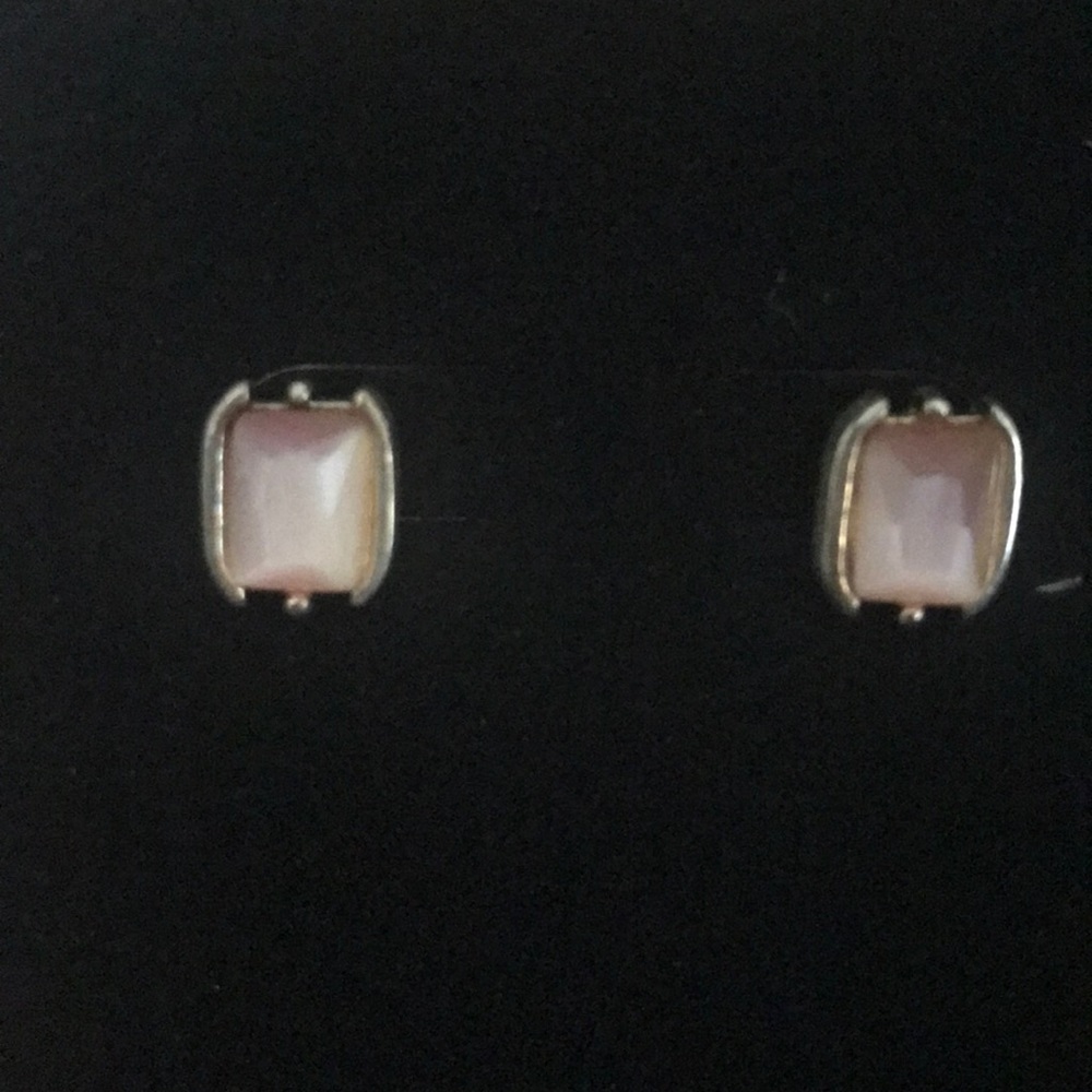 Pink stud earrings